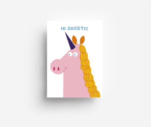 Sweet Unicorn Postcard DIN A6
