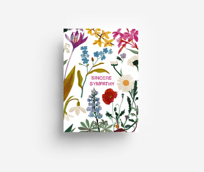 Sincere Sympathy Postkarte DIN A6