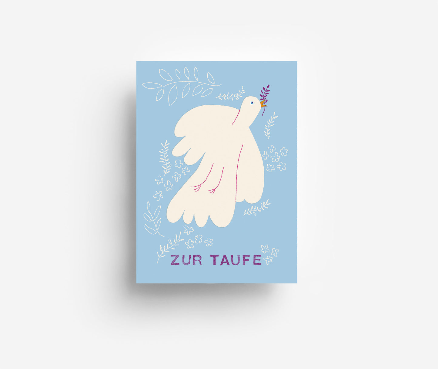 Birdie Taufe Postkarte DIN A6