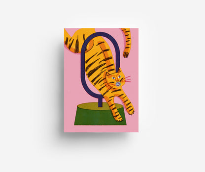 Tiger Postkarte DIN A6