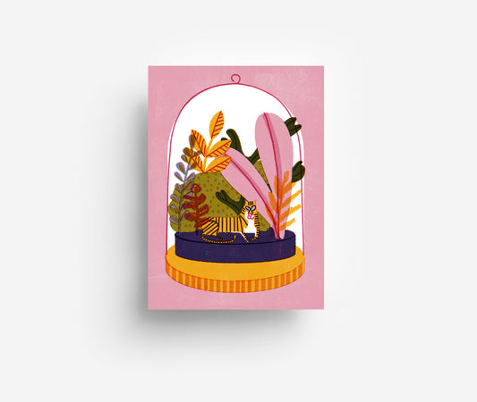 Tiger Glas Postkarte DIN A6