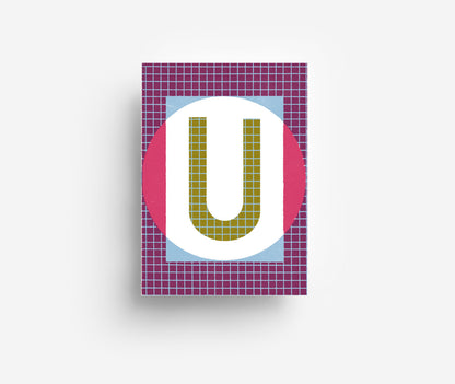 Farbiges Alphabet Postkarte A-Z DIN A6