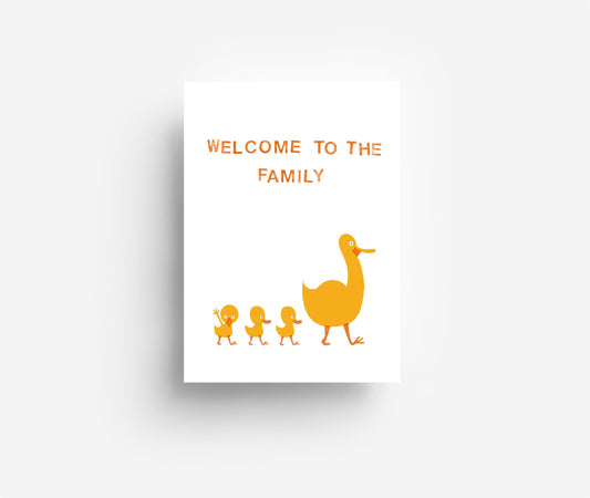 Willkommen in der Familie Postkarte DIN A6