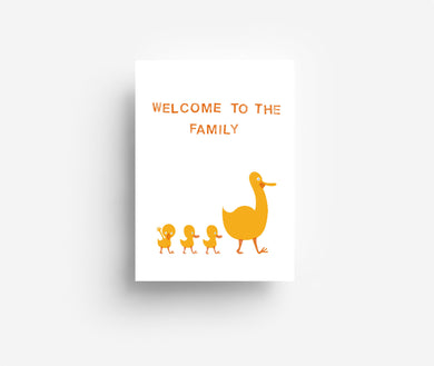 Willkommen in der Familie Postkarte DIN A6 