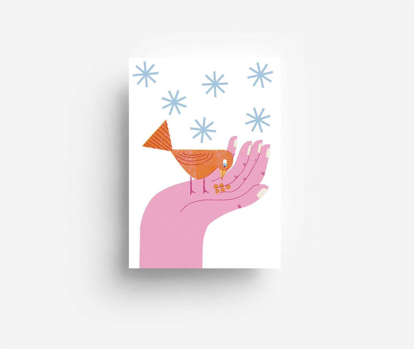 Wintervogel Postkarte DIN A6