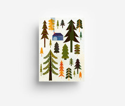 Waldbäume Postkarte DIN A6