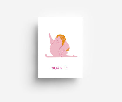 Work It Postkarte DIN A6