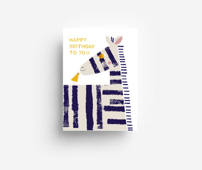 Geburtstagszebra Postkarte DIN A6
