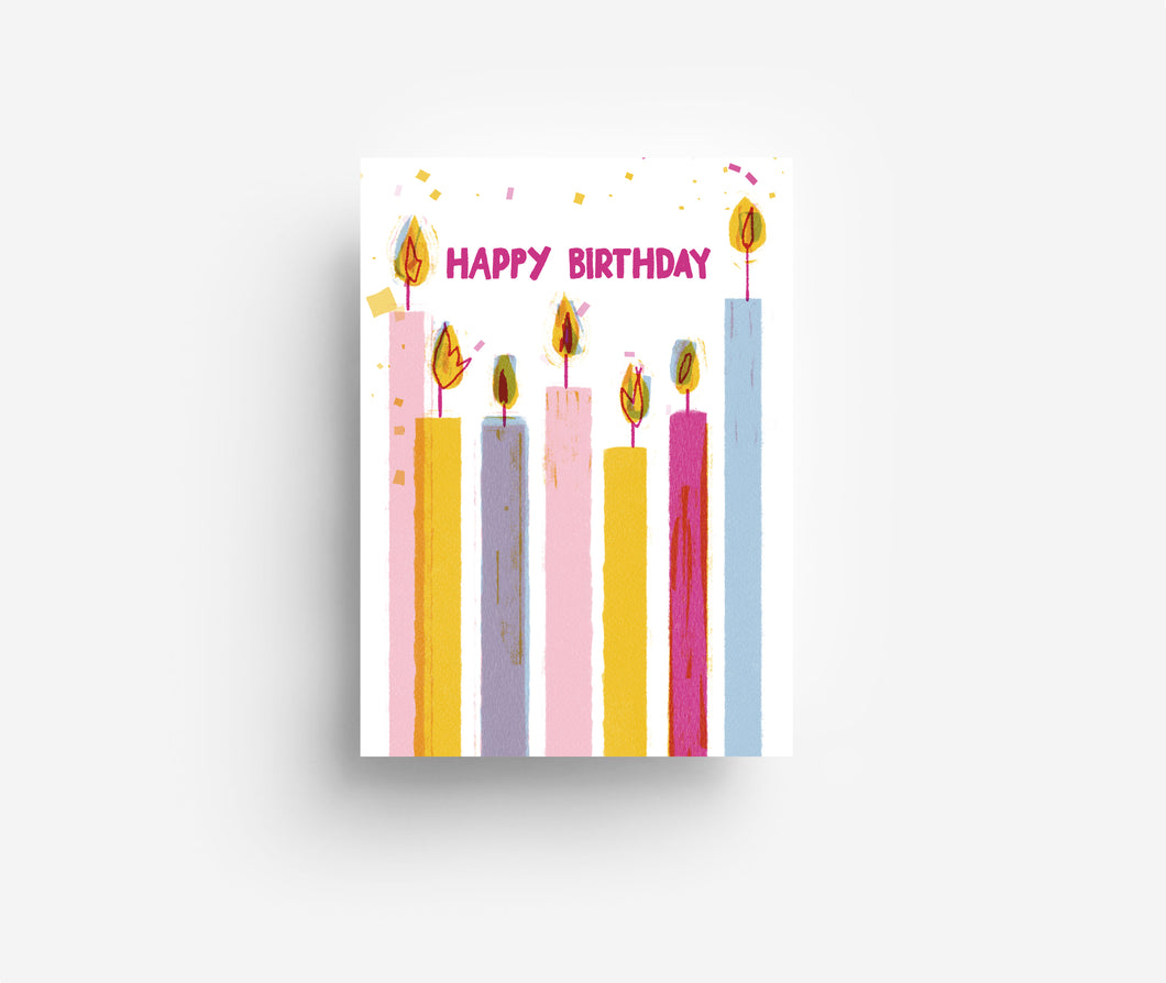 Birthday Candles Postcard DIN A6