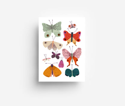 Schmetterlinge Postkarte DIN A6