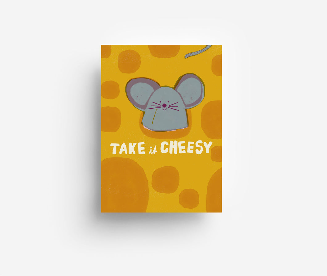 Take It Cheesy Postkarte DIN A6