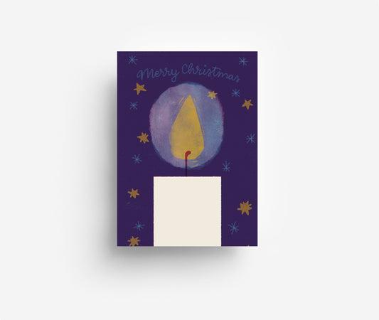 Weihnachtskerze Postkarte DIN A6