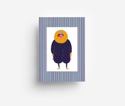 Clown Postkarte DIN A6