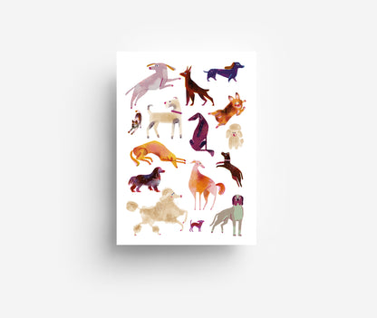 Hunde Postkarte DIN A6