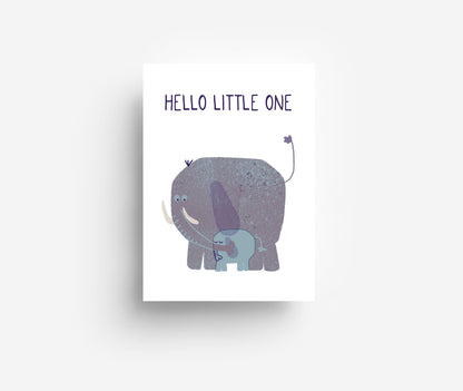 Elefantenbaby Postkarte DIN A6