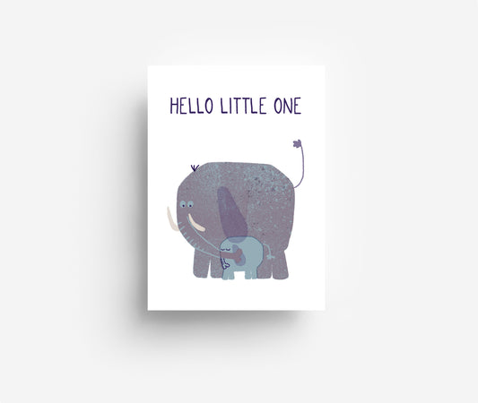 Elefantenbaby Postkarte DIN A6