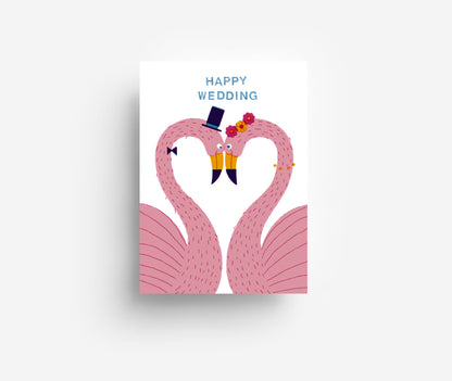 Flamingo Postkarte DIN A6