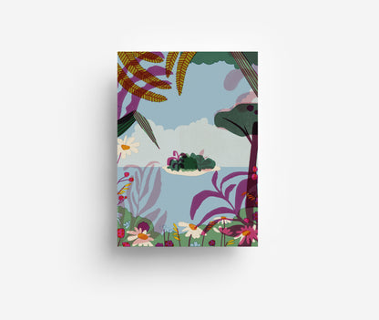 Blumeninsel Postkarte DIN A6