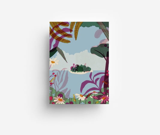 Blumeninsel Postkarte DIN A6