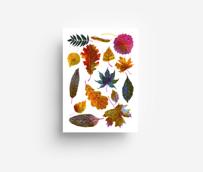Blätter Postkarte DIN A6