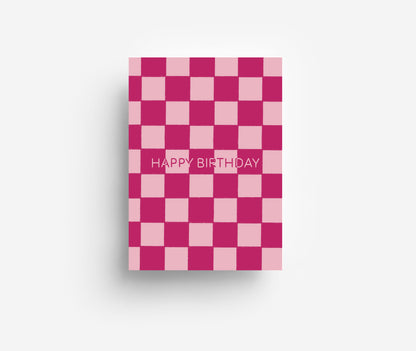 Grid Birthday Postkarte DIN A6