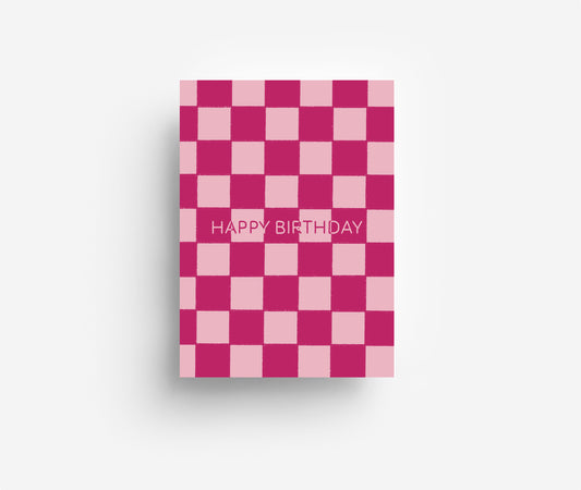 Grid Birthday Postkarte DIN A6