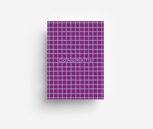 Grid Congrats Postkarte DIN A6