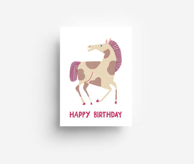 Geburtstags Pony Postkarte DIN A6 