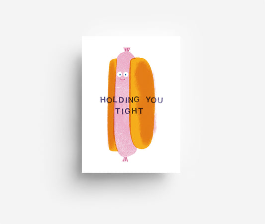 Hot Dog Postkarte DIN A6
