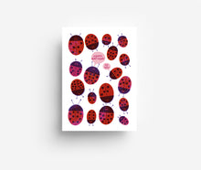 Load image into Gallery viewer, Birthday Ladybugs Postcard DIN A6