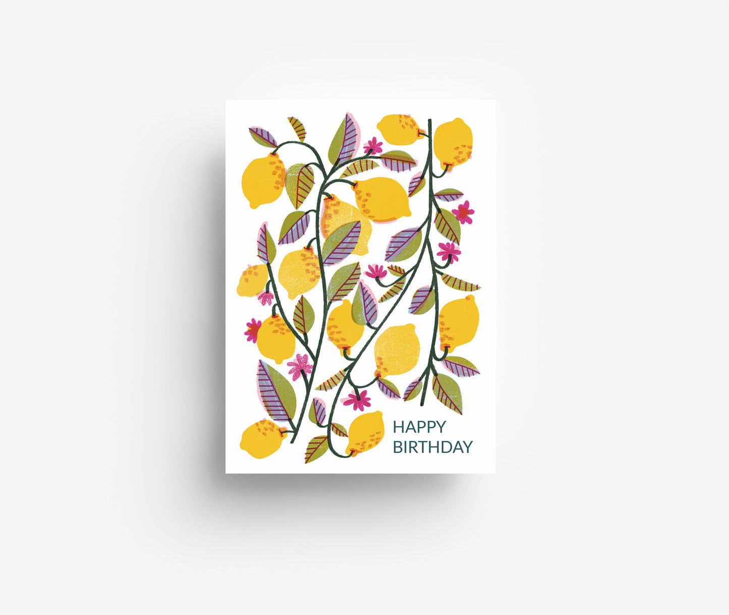 Zitronen Geburtstag Postkarte DIN A6