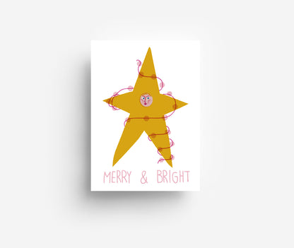 Merry & Bright Postkarte DIN A6