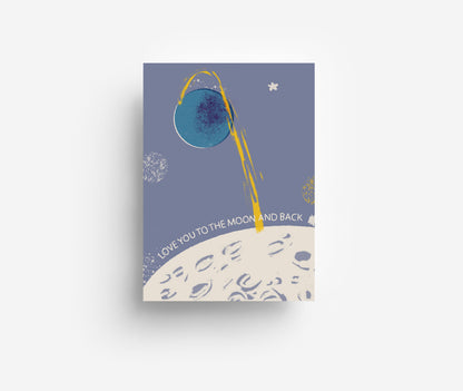 Mond Postkarte DIN A6