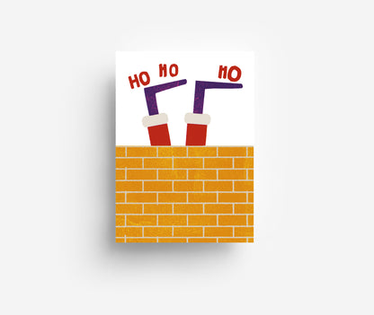Santa Schornstein Postkarte DIN A6
