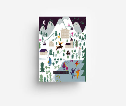 Winterwunderland Postkarte DIN A6