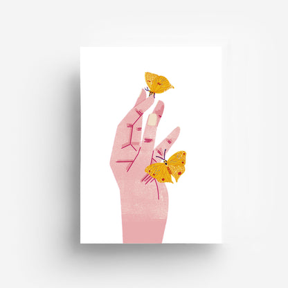 Butterfly Hand Digital Print DIN A3 jungwiealt