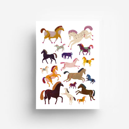 Horses Digital Print DIN A3 jungwiealt
