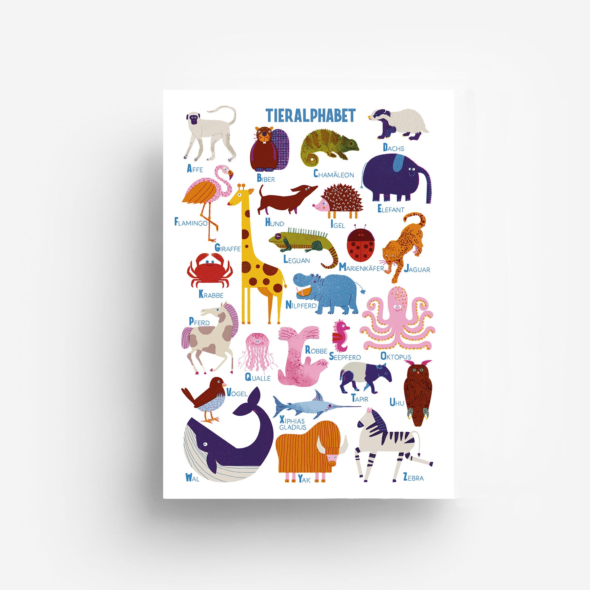 Tieralphabet (German) Digital Print DIN A3 jungwiealt