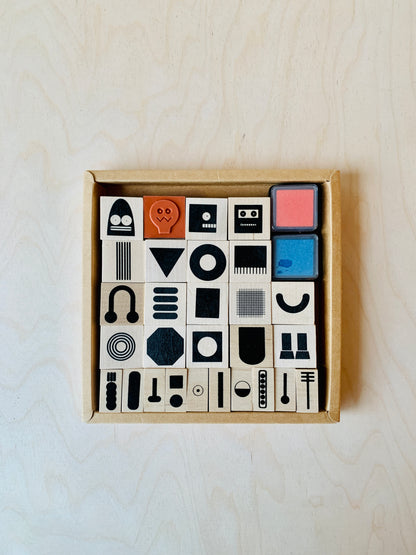 creative robot stamp set
