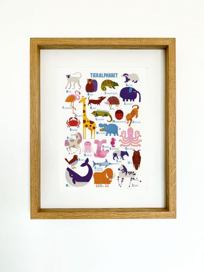 franed Tieralphabet (German) Digital Print DIN A3 jungwiealt