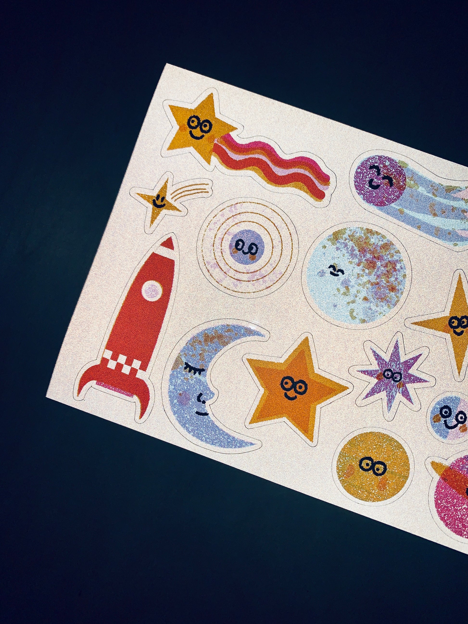 shiny Space Reflective Sticker Din A5 Sheet jungwiealt