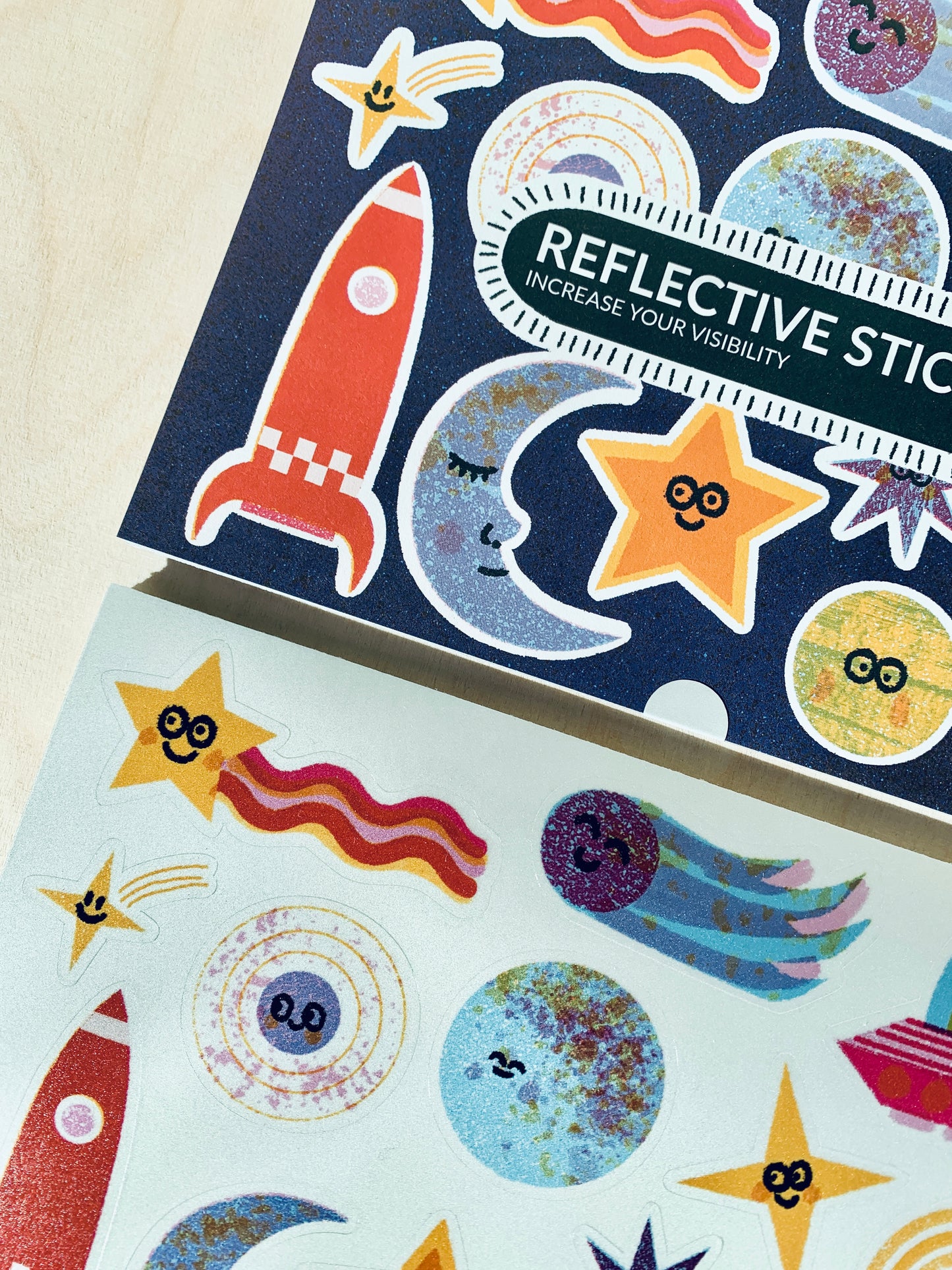 detail of Space Reflective Sticker Din A5 Sheet jungwiealt