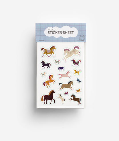 Horses Kiss Cut Sticker Sheet jungwiealt