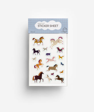 Horses Kiss Cut Sticker Sheet jungwiealt