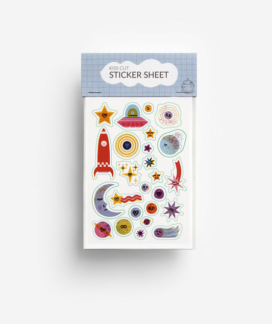 Space Kiss Cut Sticker Sheet jungwiealt