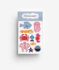 Underwater Kiss Cut Sticker Sheet jungwiealt