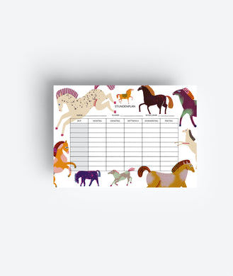 Modern and unique Horse Timetable
