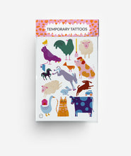 Laden Sie das Bild in den Galerie-Viewer, modern and fun Farm Animals Temporary Tattoos jungwiealt