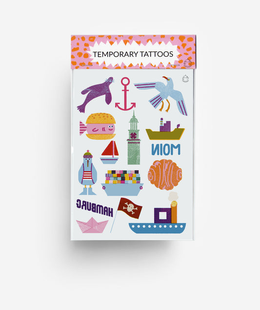 modern and fun Hamburg Temporary Tattoos jungwiealt