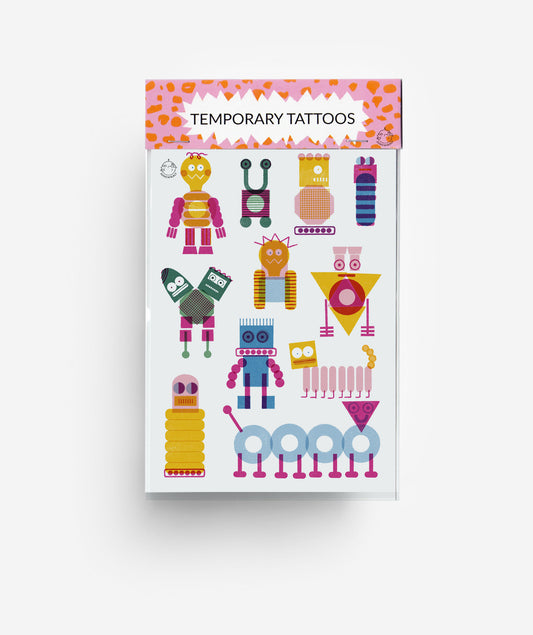 modern and fun Robot Temporary Tattoos jungwiealt